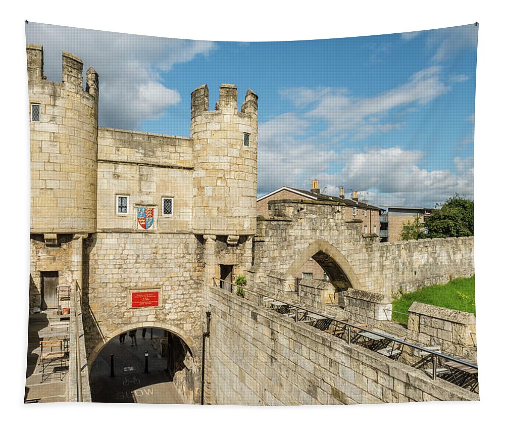Walmgate Bar Tapestry featuring the photograph Walmgate Bar, York, Yorkshire by David Ross