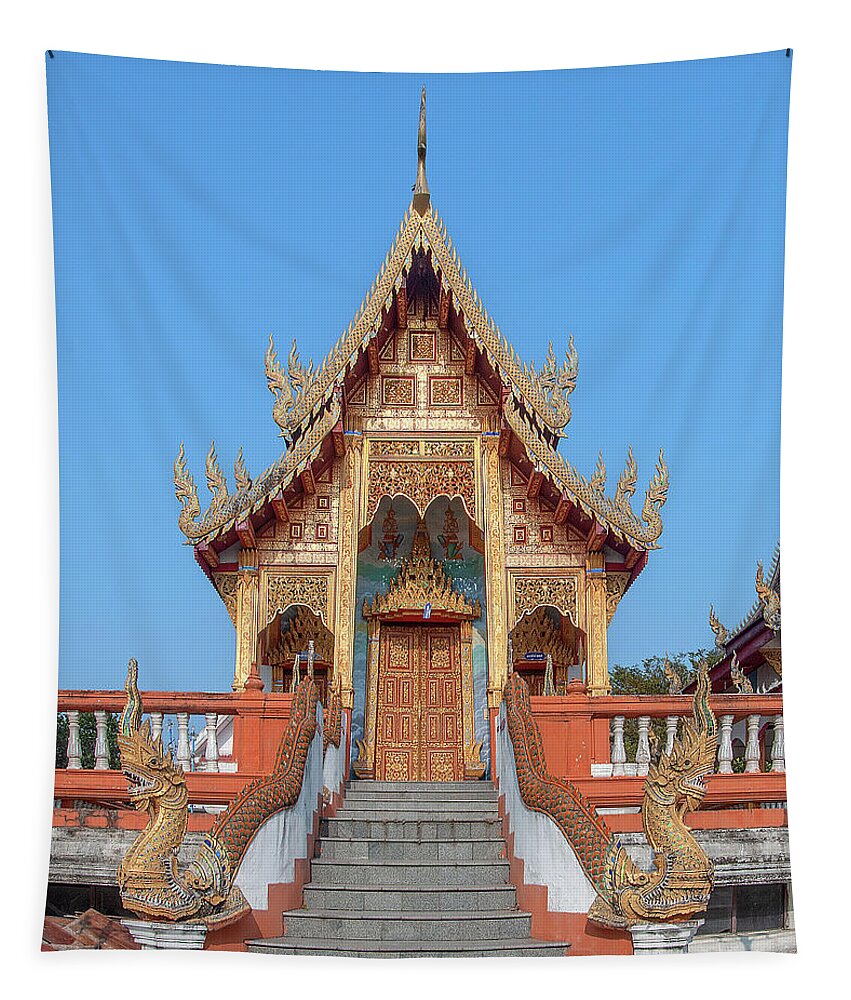 Scenic Tapestry featuring the photograph Wat Nong Tong Phra Wihan DTHCM2639 by Gerry Gantt