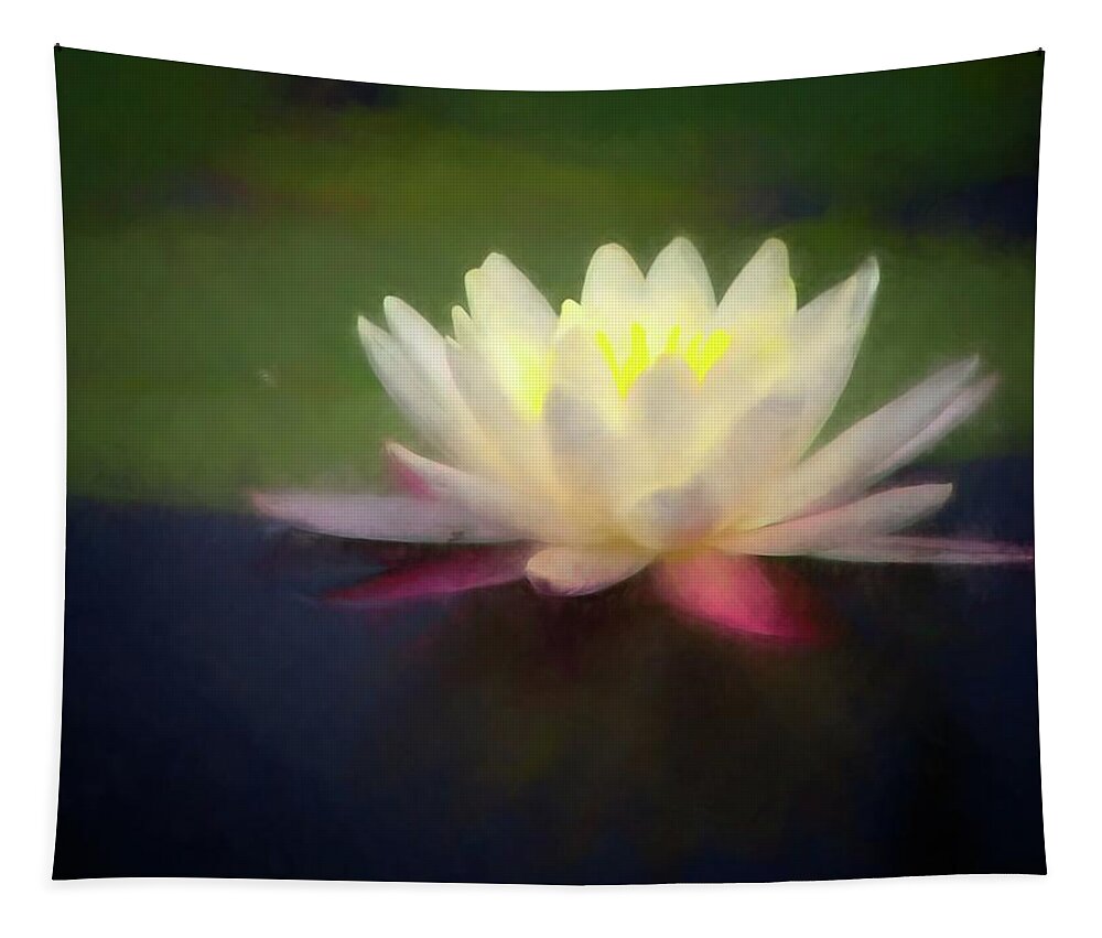 Flower Tapestry featuring the digital art Water Lily 1 by Steve DaPonte