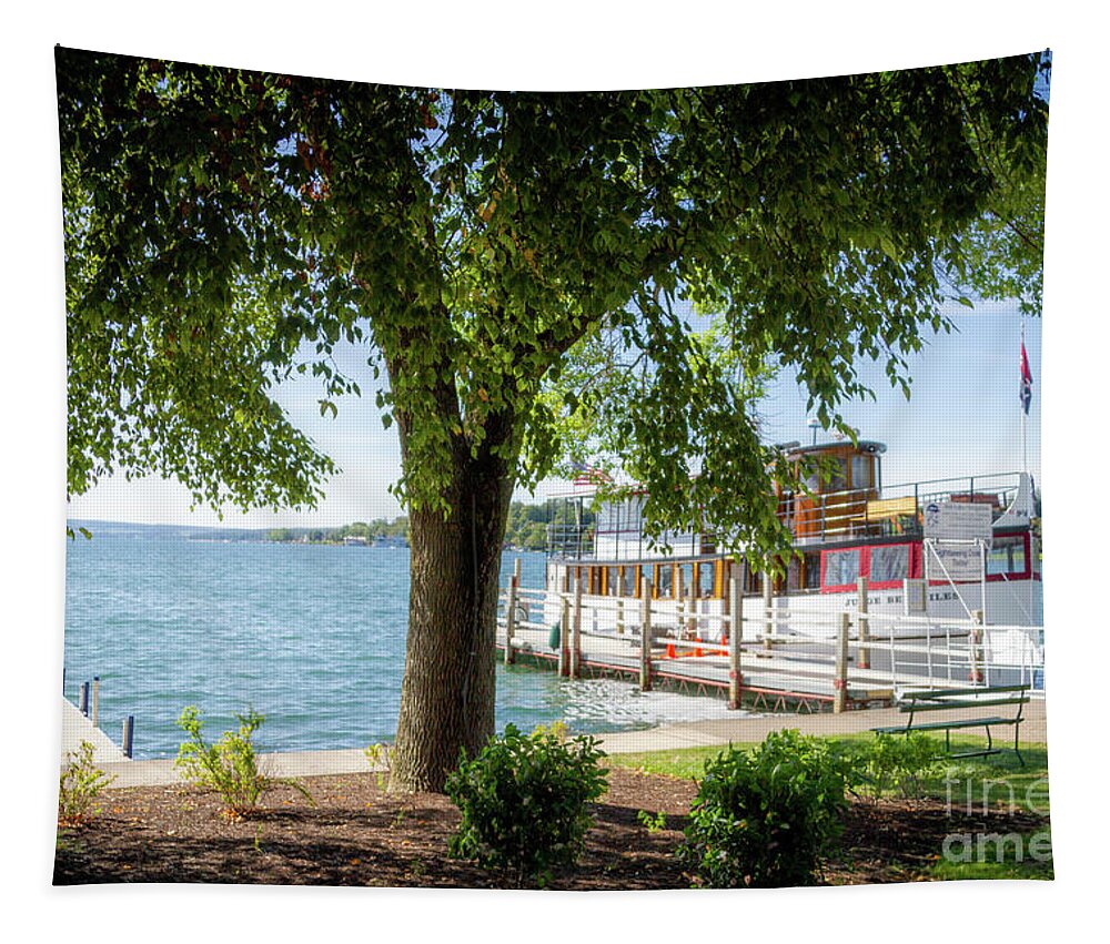 Lake Cruise Tapestry featuring the photograph Waterfront Cruises by William Norton