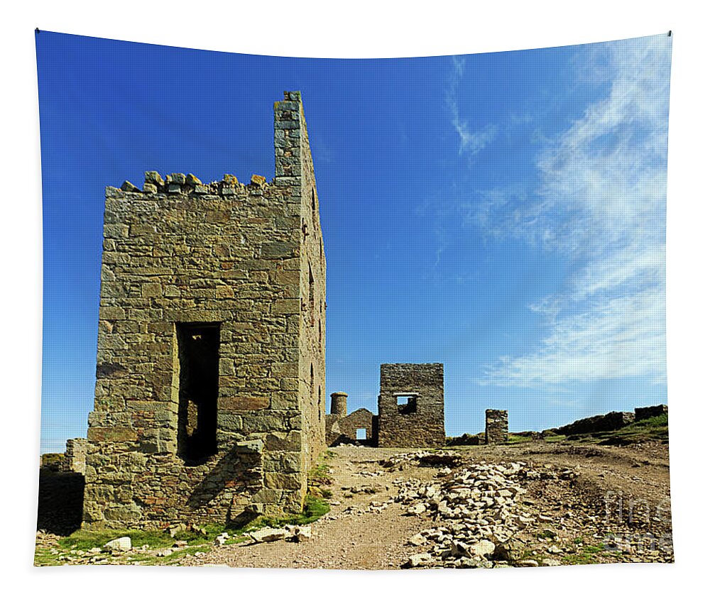 Wheal Coates Tapestry featuring the photograph Wheal Coates Cornwall by Terri Waters