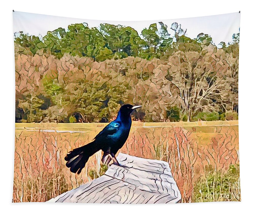 Landscape Photography Tapestry featuring the photograph Where Somebody Waits For Me by Carol Riddle