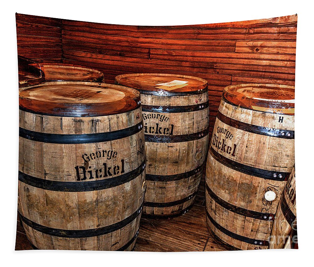 Hdr Tapestry featuring the photograph Whisky Barrels by Paul Mashburn