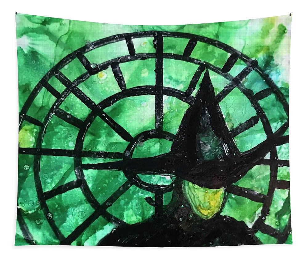 Wicked Tapestry featuring the painting Wicked by Patty Donoghue
