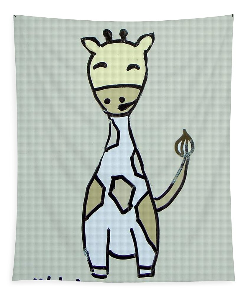 Giraffe Tapestry featuring the painting Wild About You by Vesna Antic