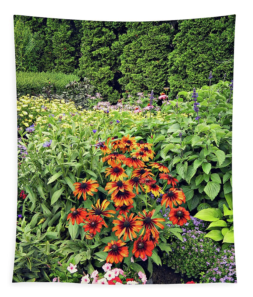 Williams Garden Tapestry featuring the photograph Williams Garden by Cyryn Fyrcyd