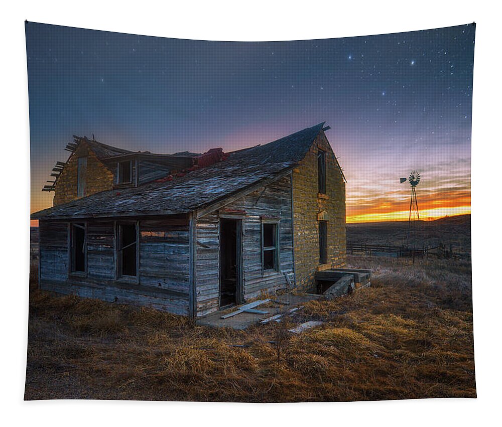 Abandoned Tapestry featuring the photograph Wilson Homestead by Darren White