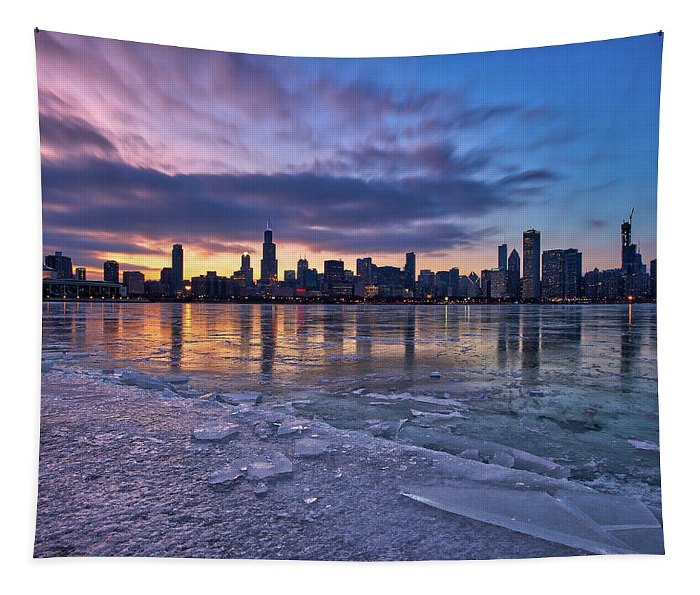 Adler Planetarium Tapestry featuring the photograph Windy City Winter by Raf Winterpacht