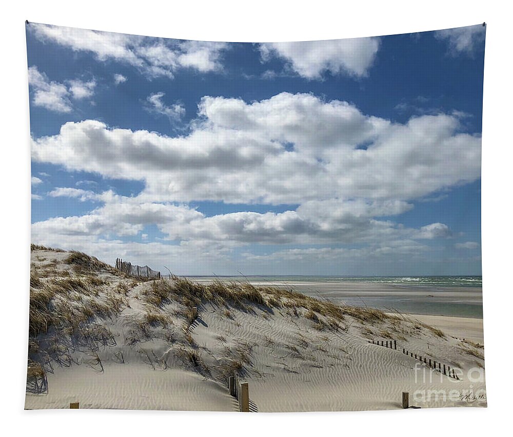 Windy Day At The Beach Tapestry featuring the photograph Windy Day at the Beach by Michelle Constantine