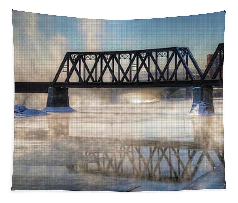 Kennebec Tapestry featuring the photograph Winter Kennebec by John Meader