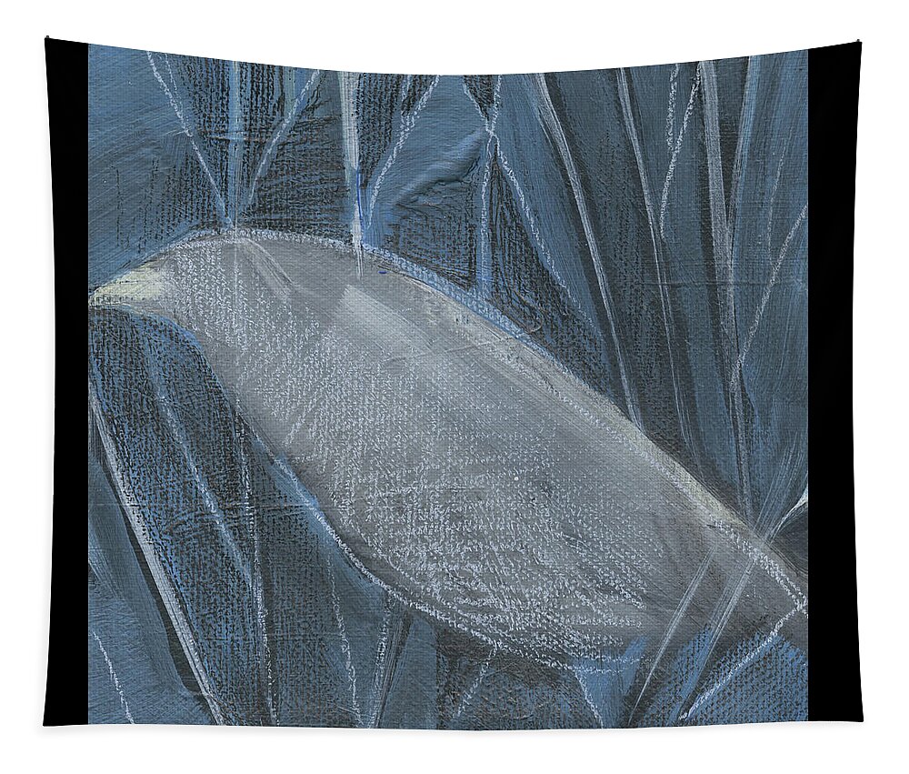 Bird Tapestry featuring the painting Winterbird3 by Tim Nyberg