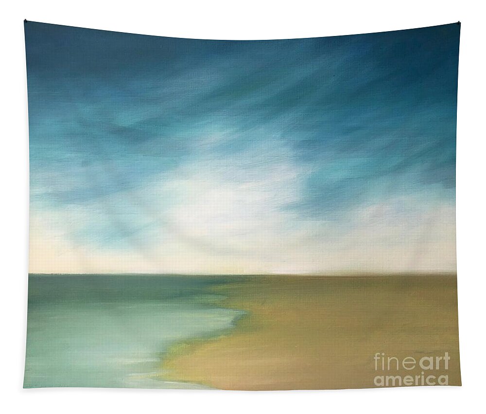 Landscape Tapestry featuring the painting Wispy Sky by Michelle Abrams