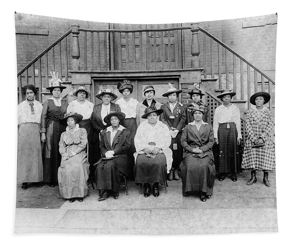 B1019 Tapestry featuring the photograph Women's Social Club, C1900 by Granger