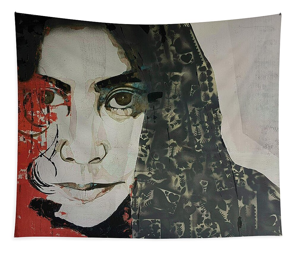 Yoko Tapestry featuring the painting Yoko Ono by Paul Lovering