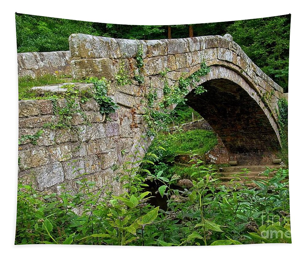 Stone Bridge Tapestry featuring the photograph Yorkshire Beggars Bridge by Martyn Arnold