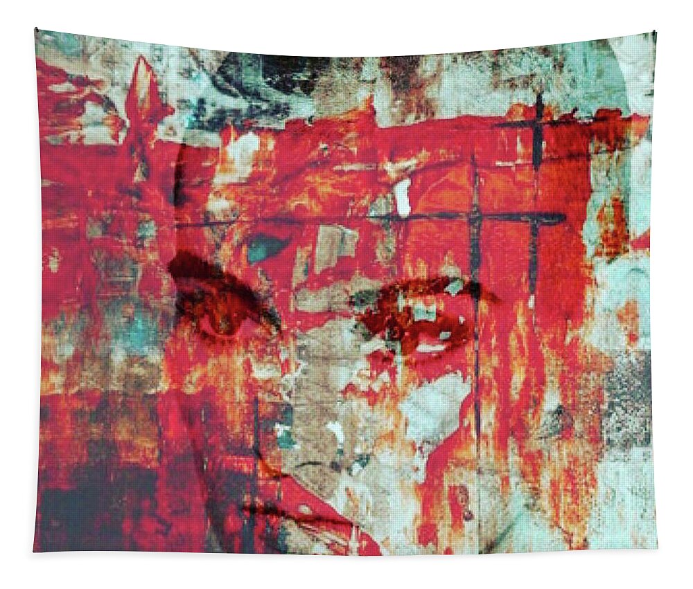 Sinead O' Conner Tapestry featuring the digital art You told it by Jayime Jean