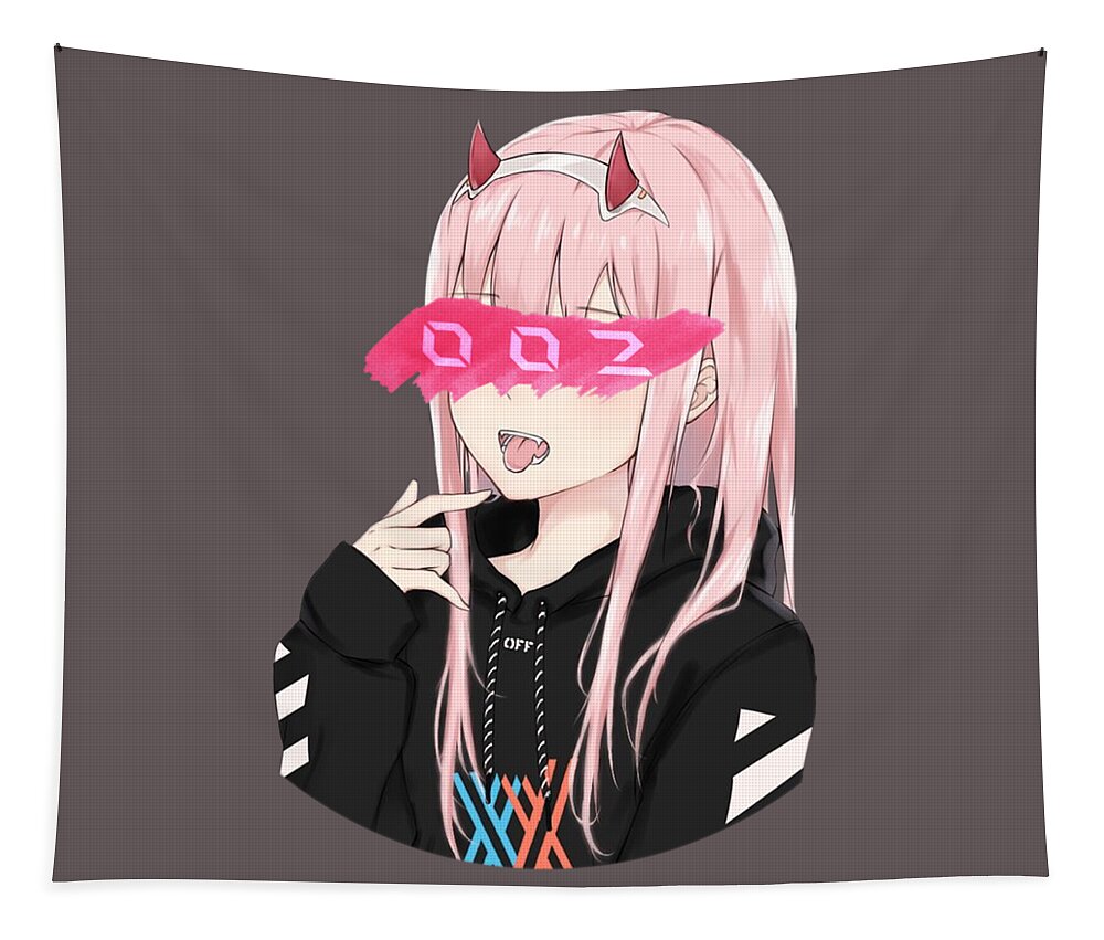 Zero Two Tapestry featuring the painting Zero Two by Reo Anime