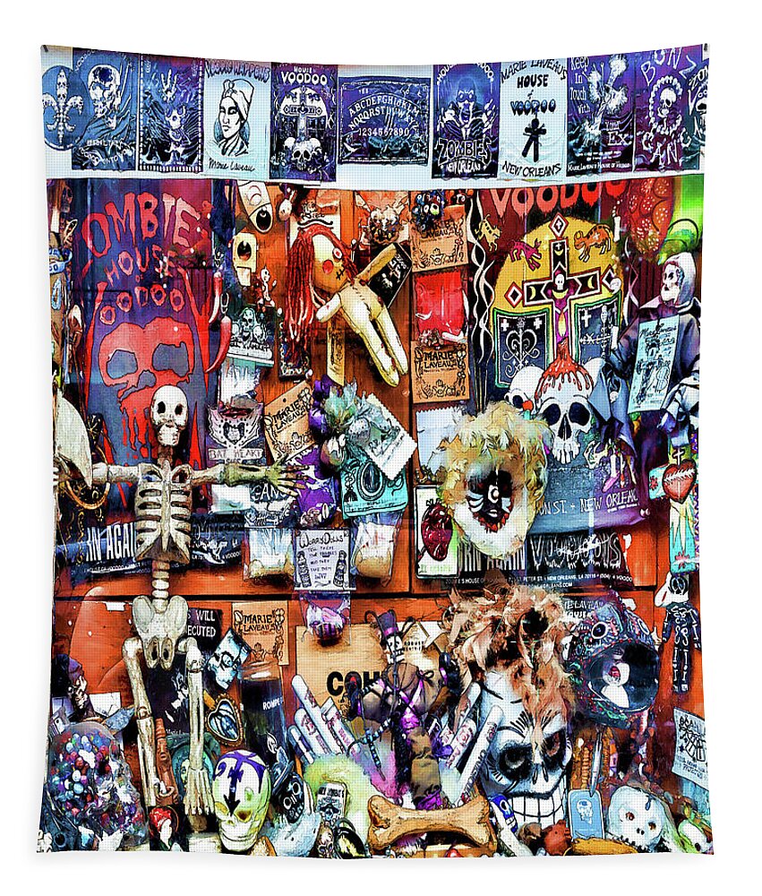 Voodoo Tapestry featuring the photograph Zombie's House of Voodoo by Susan Rissi Tregoning