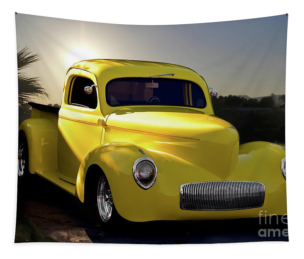1941 Willys Pickup Tapestry featuring the photograph 1941 Willys 302 'Pro Street' Pickup by Dave Koontz