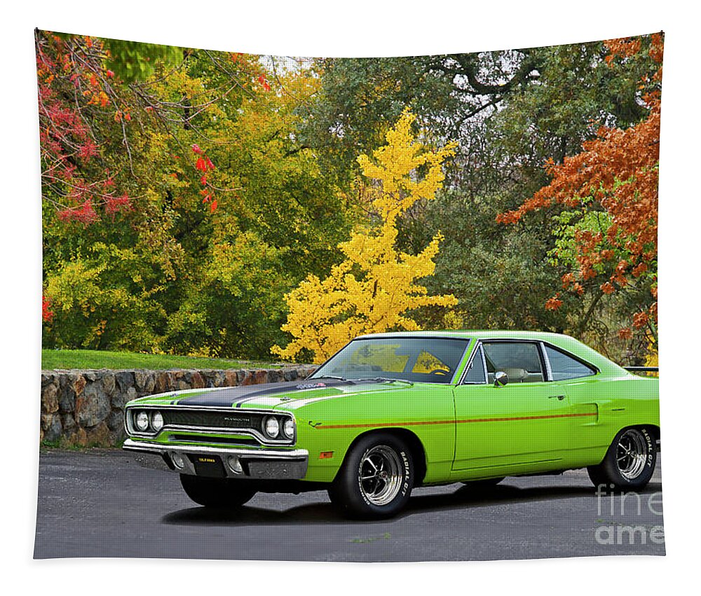 1970 Plymouth Roadrunner 440 Tapestry featuring the photograph 1970 Plymouth Roadrunner 440 by Dave Koontz