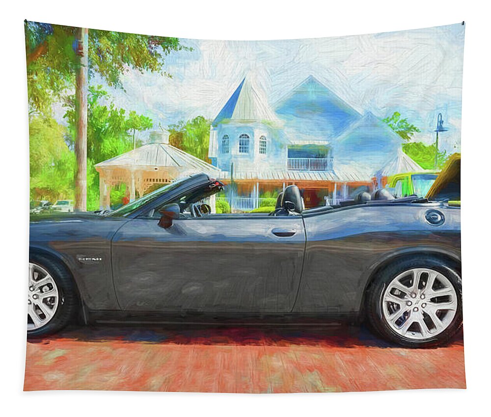 2020 Dodge Challenger Hemi 50th Anniversary Rt Shaker Convertible Tapestry featuring the photograph 2020 Dodge Challenger Hemi 50th Anniversary RT Shaker Convertible X121 #1 by Rich Franco