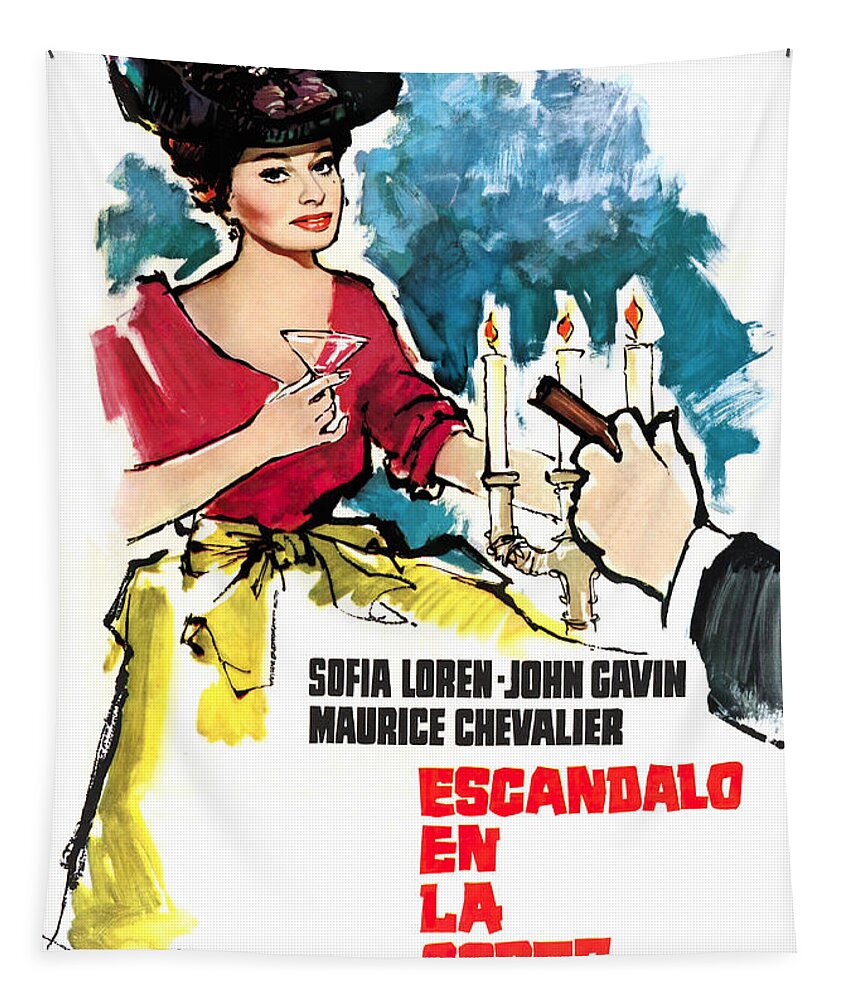 Synopsis Tapestry featuring the mixed media ''A Breath of Scandal'', 1960 - art by MCP by Movie World Posters