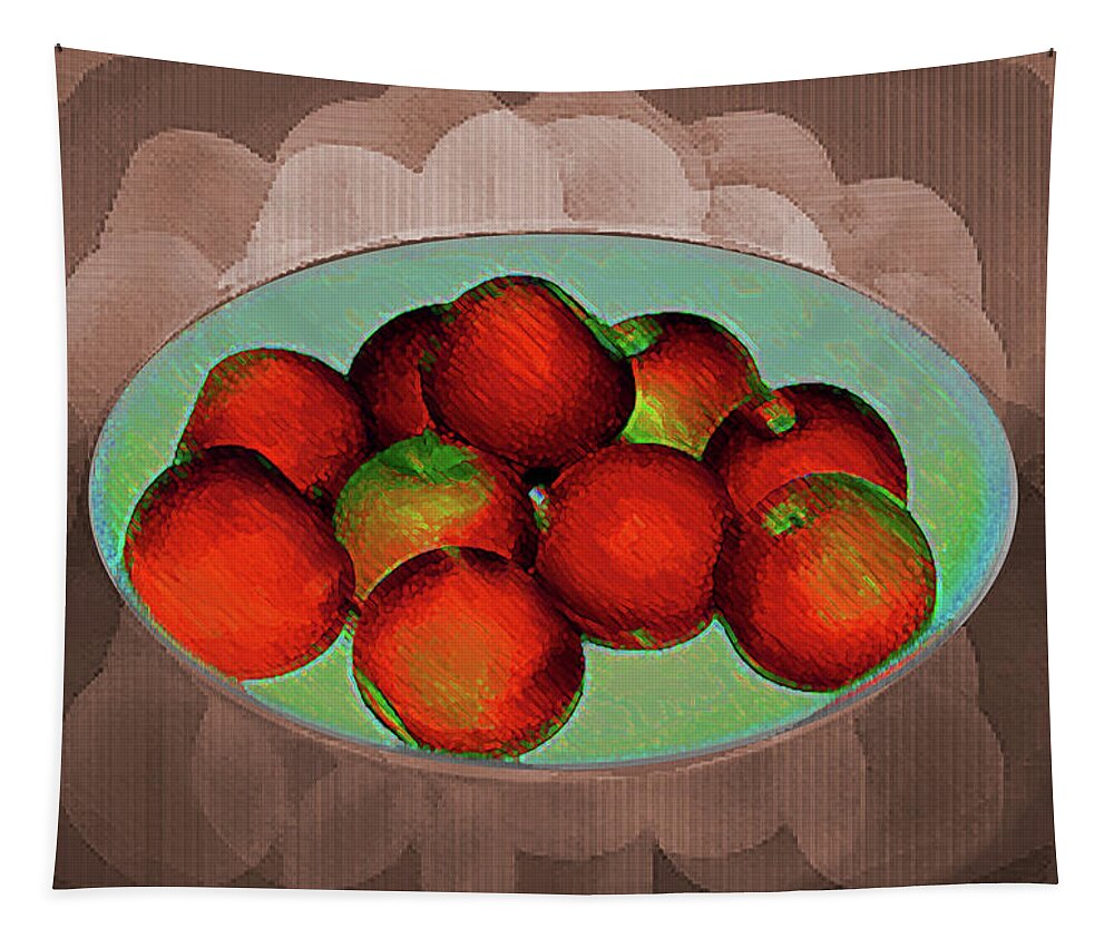 Art Tapestry featuring the digital art Abstract Fruit Art  198 by Miss Pet Sitter