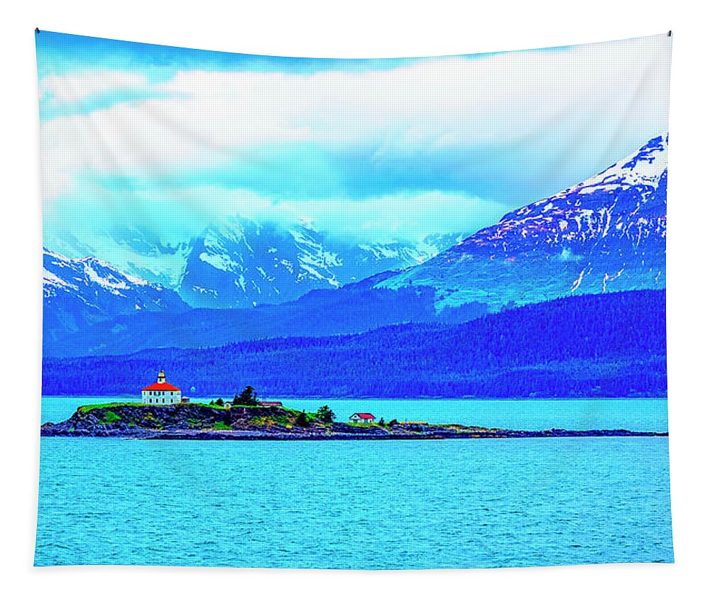 Inside Passage Tapestry featuring the digital art Alaska Inside Passage by SnapHappy Photos