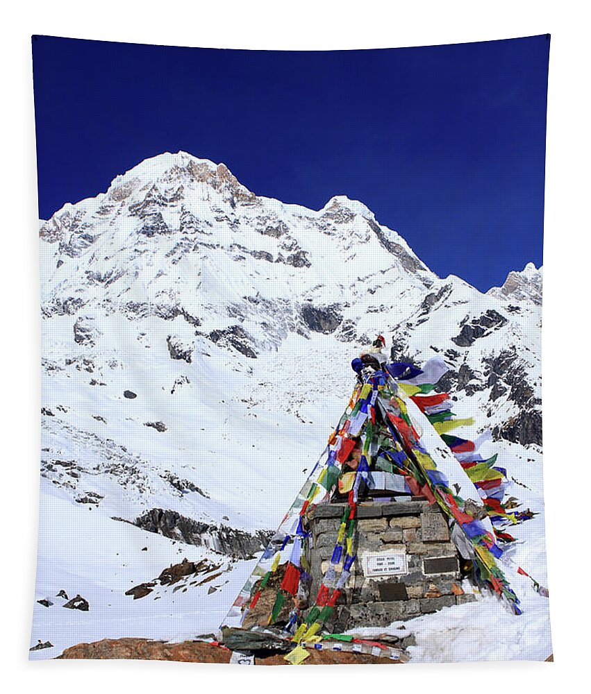 Nepal Tapestry featuring the photograph Annapurna South #1 by Aidan Moran