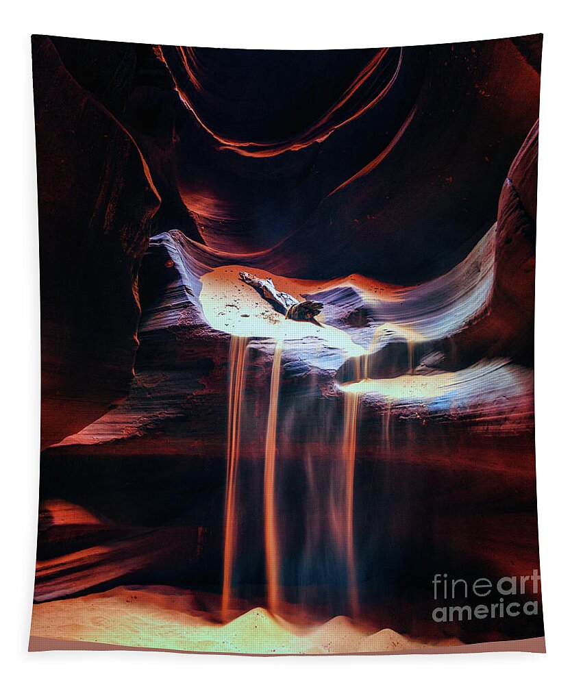 Arizona Tapestry featuring the photograph Antelope Canyon by Lev Kaytsner