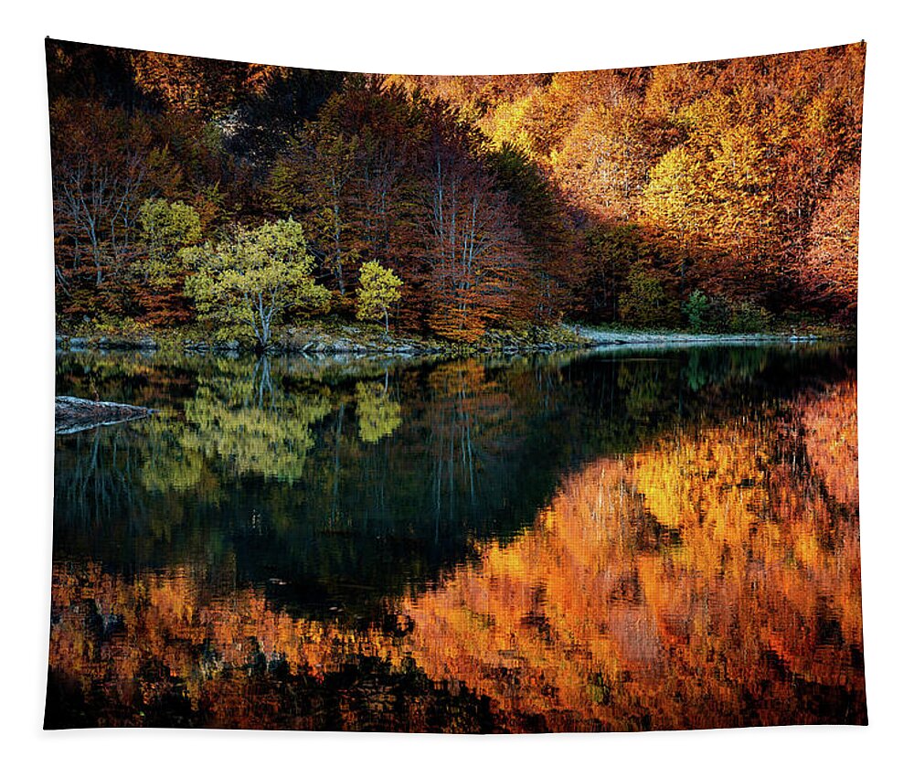 Fall Tapestry featuring the photograph Autumn in Italy #1 by Francesco Riccardo Iacomino