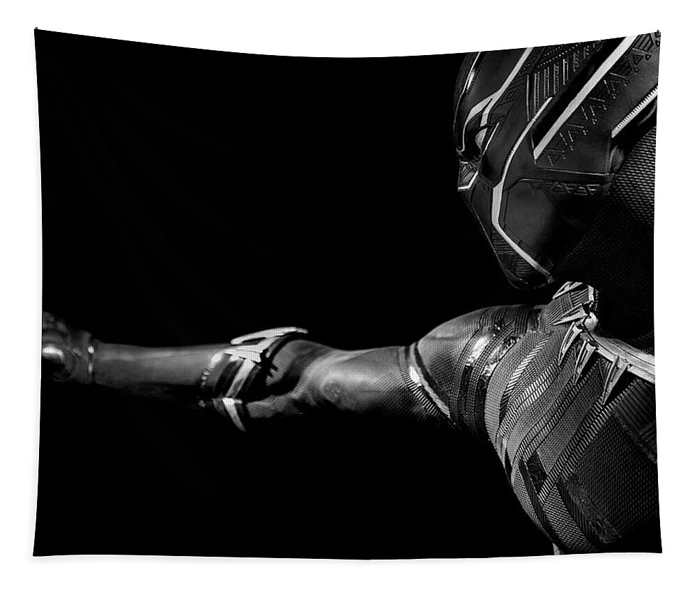 Black Tapestry featuring the photograph Black Panther #1 by Worldwide Photography