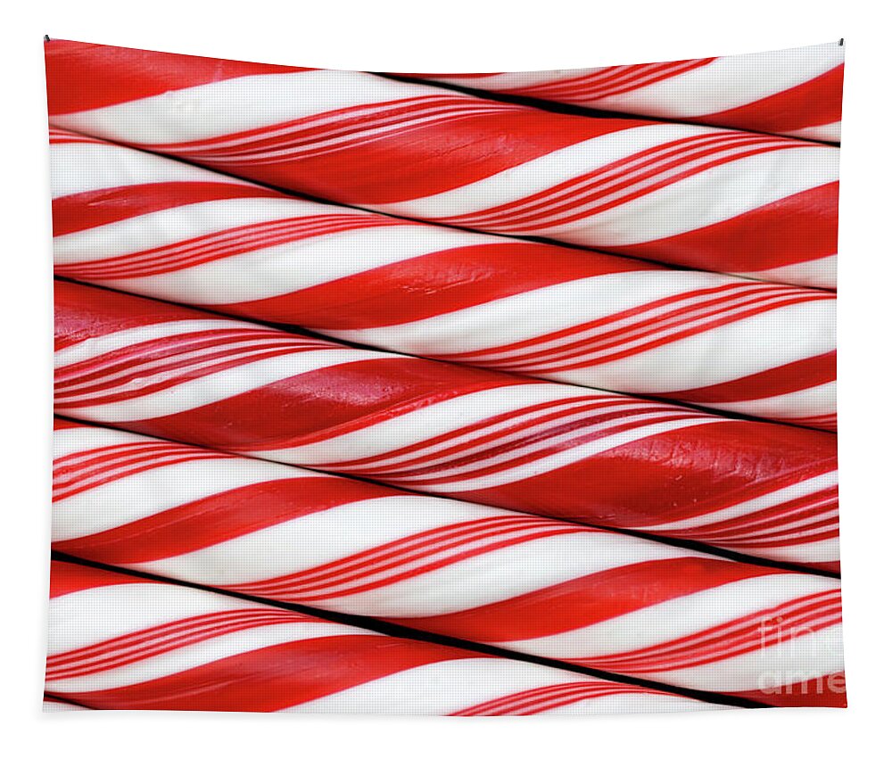 Candy Tapestry featuring the photograph Candy Canes #1 by Vivian Krug Cotton