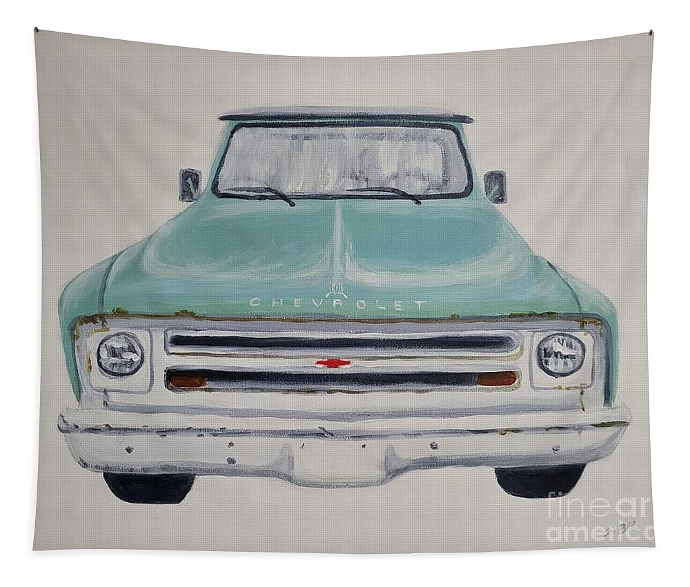 Truck Tapestry featuring the painting Chevrolet Truck #1 by Stacy C Bottoms