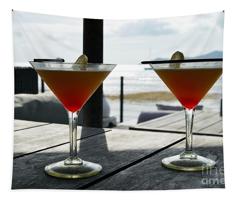 Cocktails Tapestry featuring the photograph Cocktails #1 by Thomas Schroeder