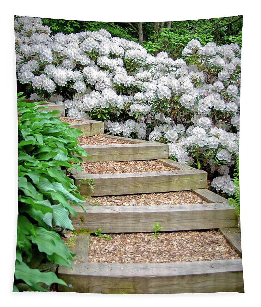 Rhododendron Tapestry featuring the photograph Cornell Botanic Gardens #7 by Mindy Musick King