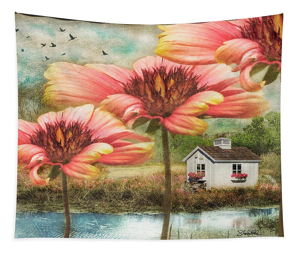 Flower Tapestry featuring the photograph Covered in Love by Shara Abel