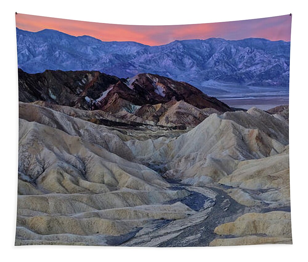 Death Valley Tapestry featuring the photograph Death Valley Sunrise #1 by Jaki Miller