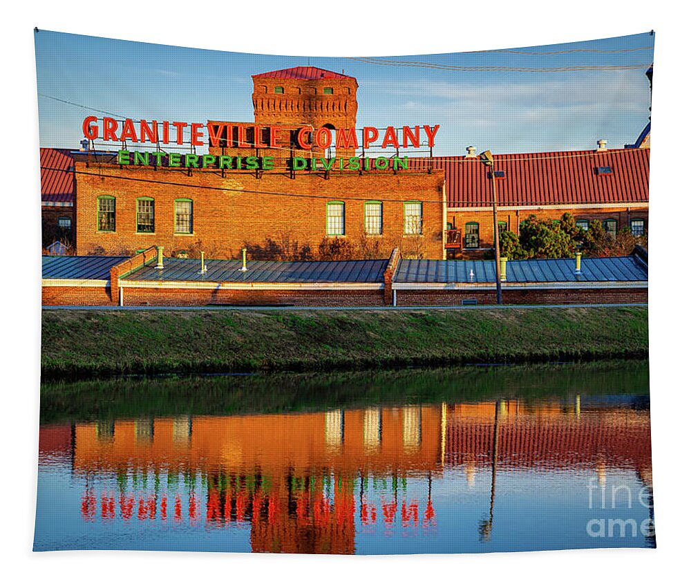 Architecture Tapestry featuring the photograph Enterprise Mill Graniteville Company - Augusta GA #1 by Sanjeev Singhal
