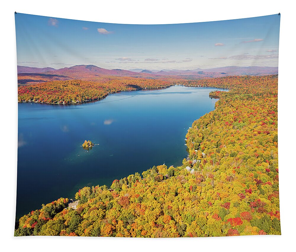 Fall Foliage Tapestry featuring the photograph Fall At Maidstone Lake, Vermont #1 by John Rowe