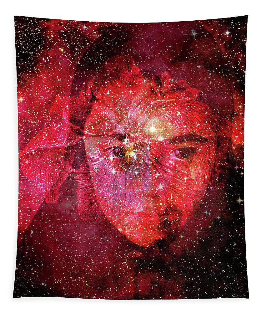 Collage Tapestry featuring the digital art Fara Gemini #2 by John Vincent Palozzi