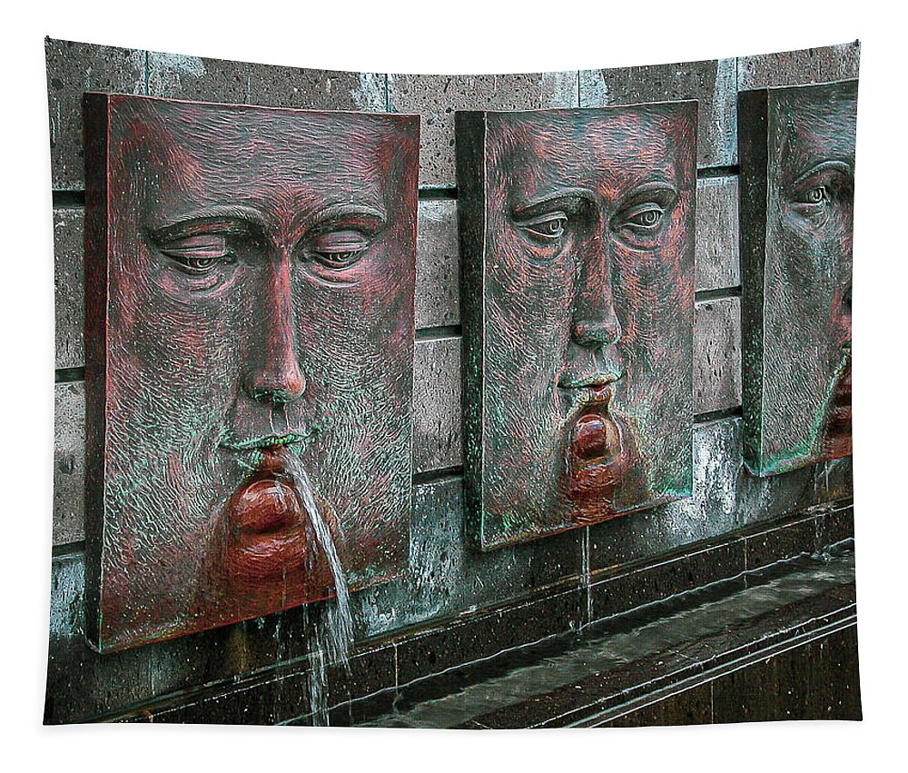 Fountains Tapestry featuring the photograph Fountains - Mexico by Frank Mari