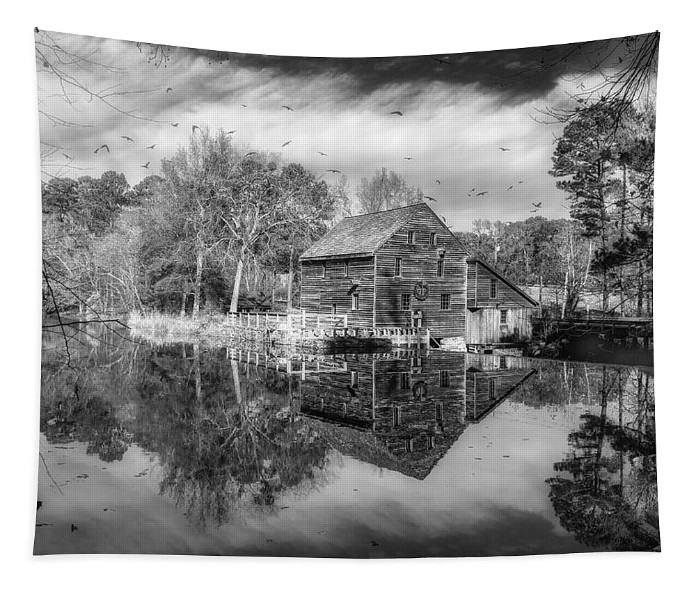 Old Tapestry featuring the photograph Historic Yates Mill by Rick Nelson