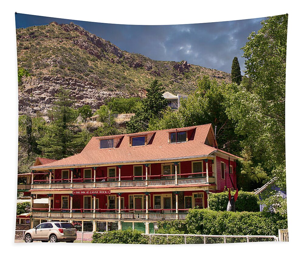 Inn At Castle Rock Tapestry featuring the photograph Inn at Castle Rock Bisbee #1 by Chris Smith