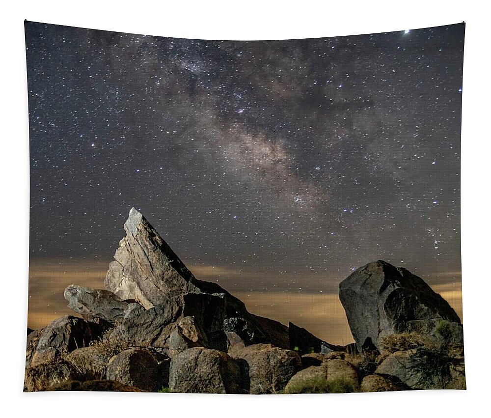 Milkyway Tapestry featuring the photograph It is out there #1 by Daniel Hayes
