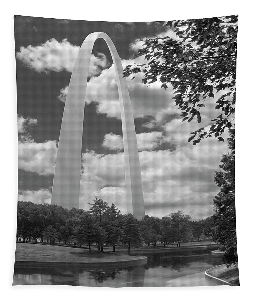 Landmarks Tapestry featuring the photograph Jefferson National Expansion Memorial by Mike McGlothlen
