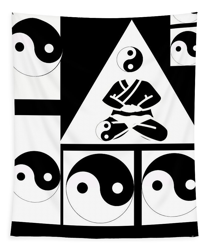  Tapestry featuring the digital art LOA art Ying Yang #1 by Yvonne Padmos