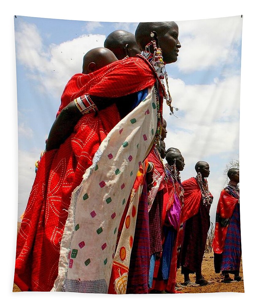 Maasai Women Tapestry featuring the photograph Maasai Women #2 by Gene Taylor