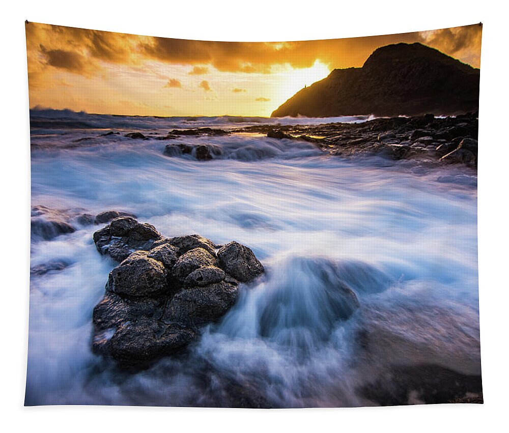 Flow Tapestry featuring the photograph Makapu'u Flow #1 by Larkin's Balcony Photography