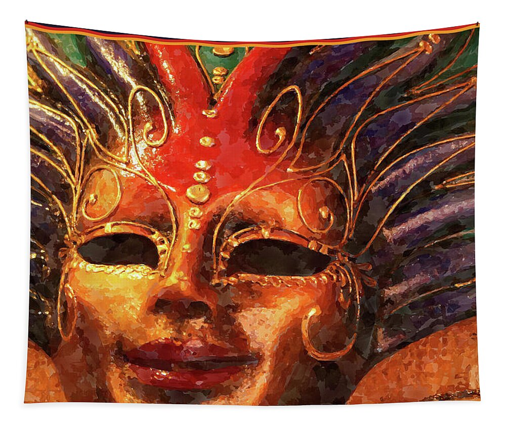 Fine Art Tapestry featuring the photograph Mask #2 by Robert Harris